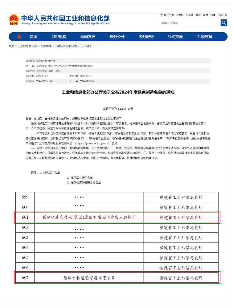 綠色領航|永安林業新添兩家 “國家級綠色工廠”